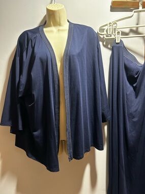 Lane Bryant Navy Striped Trim Top and matching skirt